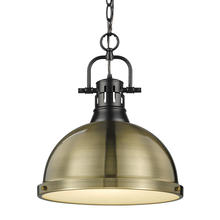  3602-L BLK-AB - Duncan Large Pendant with Chain